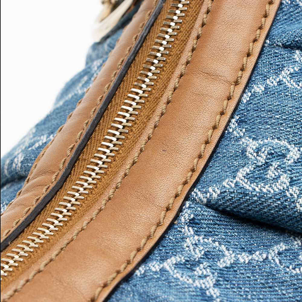 Gucci GG Denim Sukey Hobo (SHF-22174)