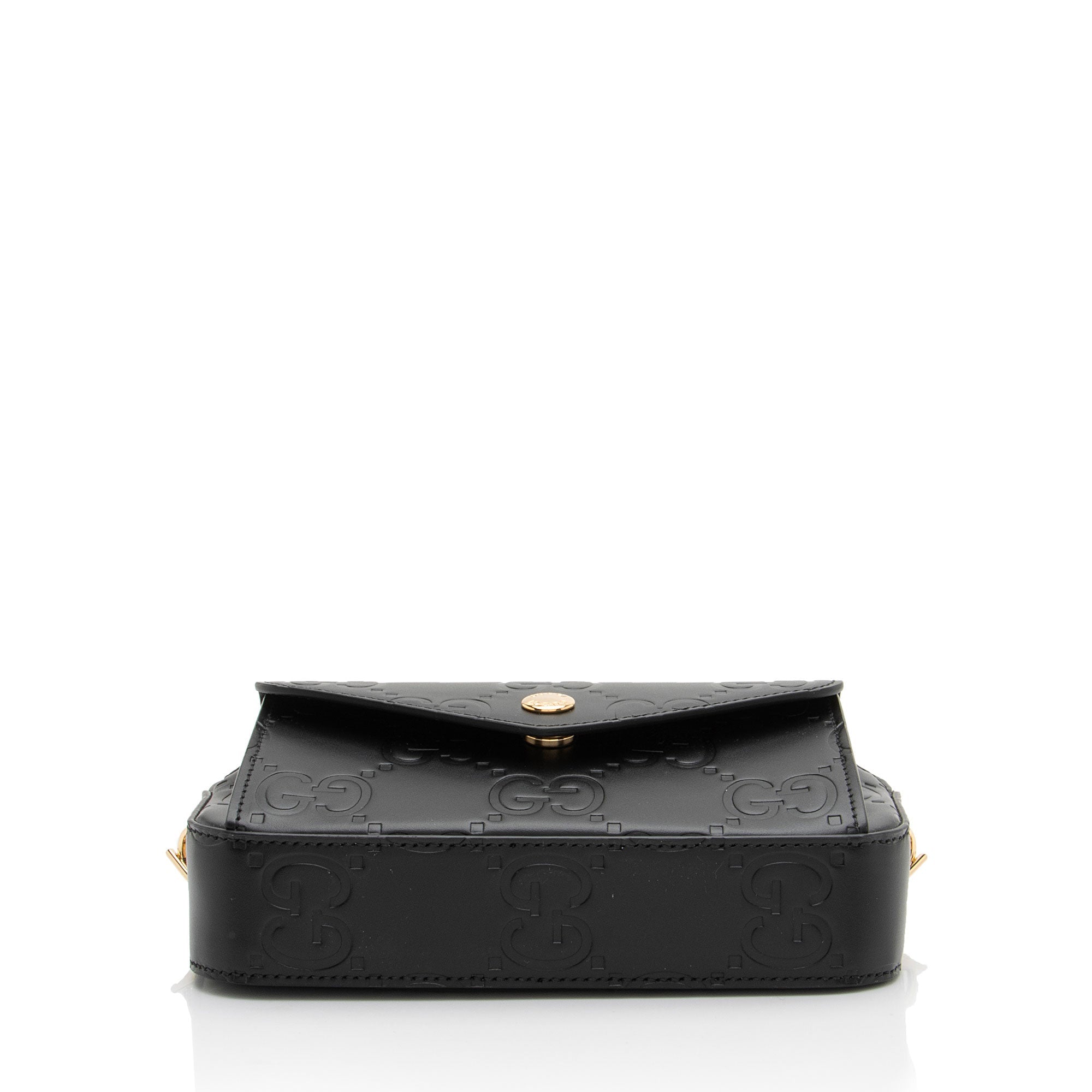 Gucci GG Debossed Leather Mini Shoulder Bag