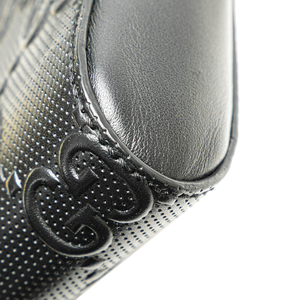 Gucci GG Embossed Perforated Double Belt Bag