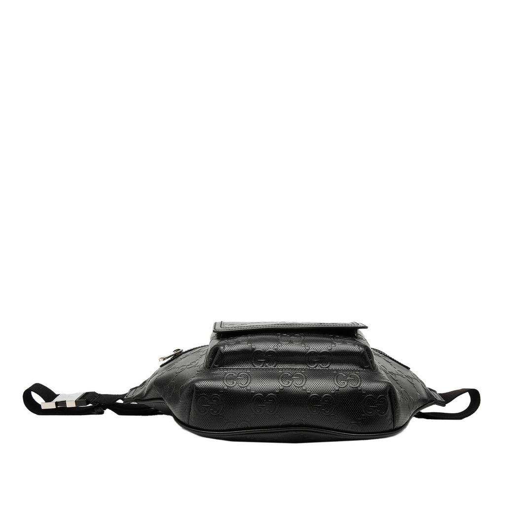 Gucci GG Embossed Perforated Leather Pocket Belt Bag