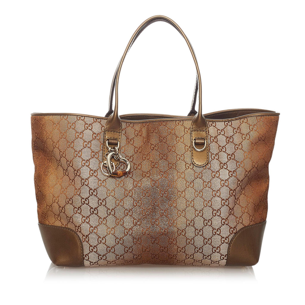 Gucci GG Lurex Heart Bit Tote Bag (SHG-28349)