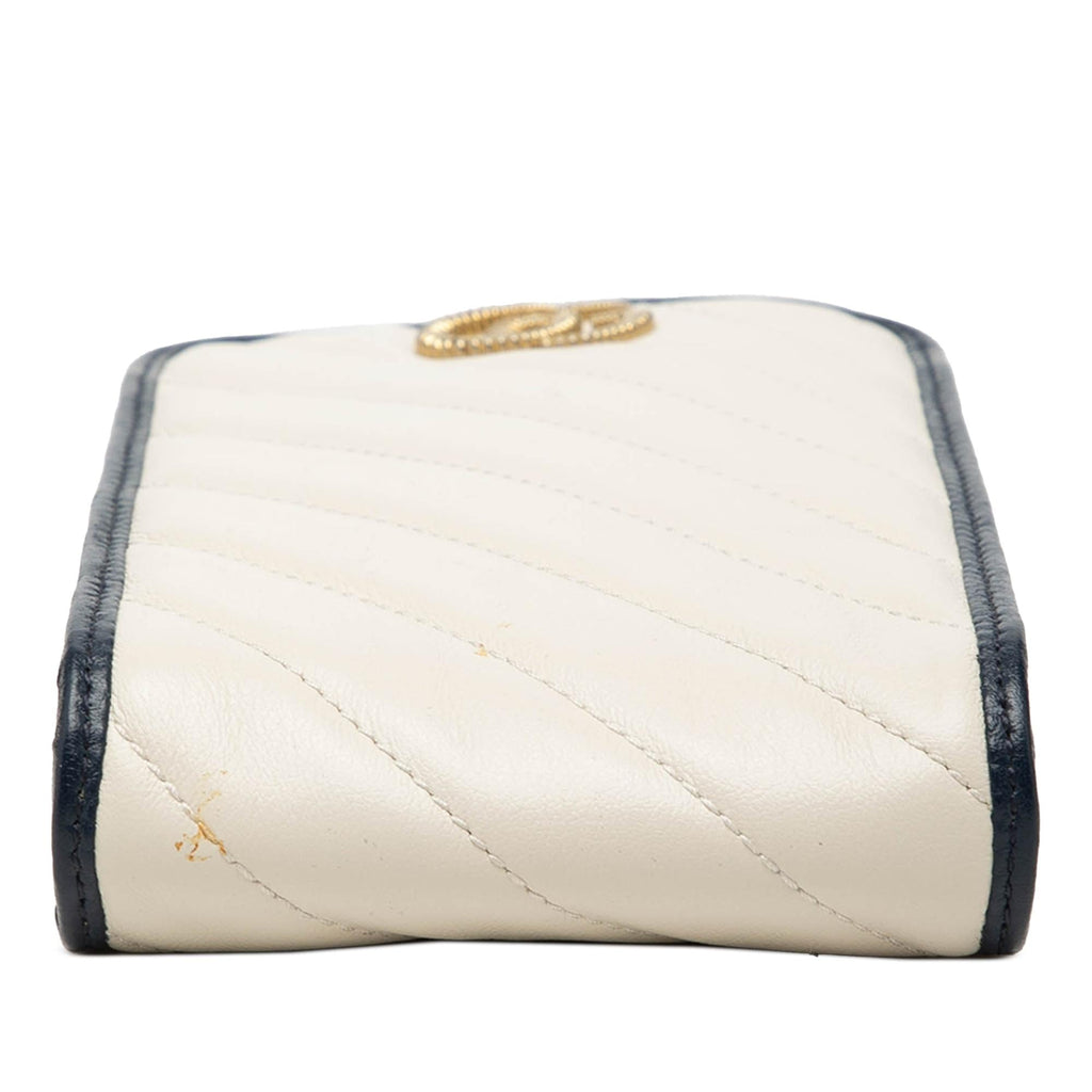 Gucci GG Marmont Matelasse Diagonal Calfskin Torchon Phone Holder Crossbody