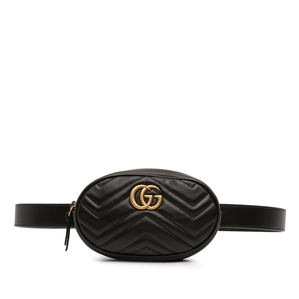 Gucci GG Marmont Matelasse Leather Belt Bag