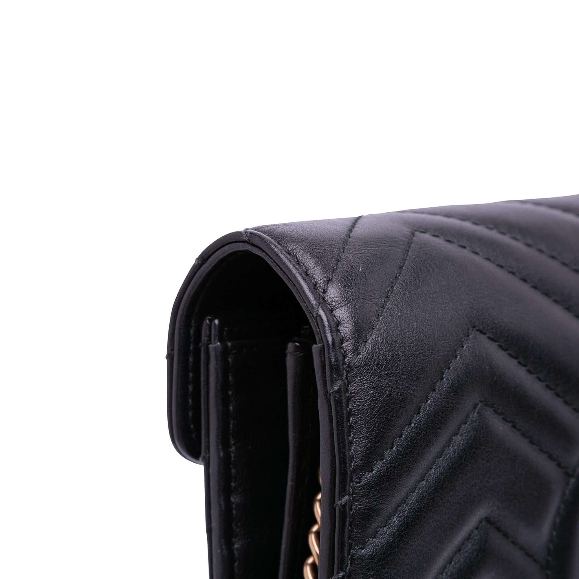 Gucci GG Marmont Matelasse Leather Wallet On Chain