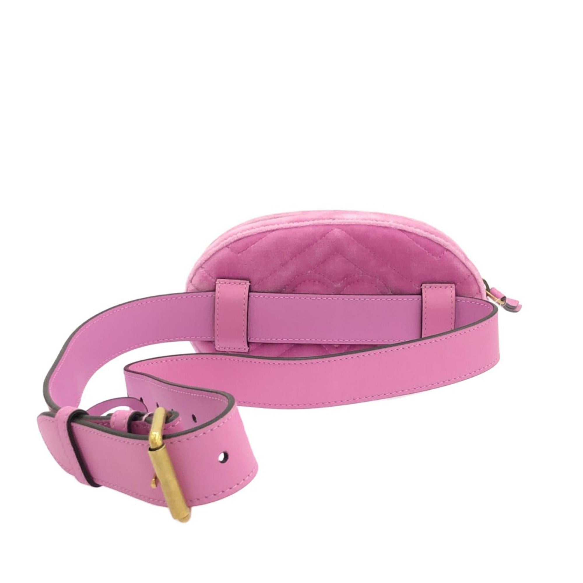 Gucci GG Marmont Velvet Crystal Belt Bag (SHG-IgDIJp)