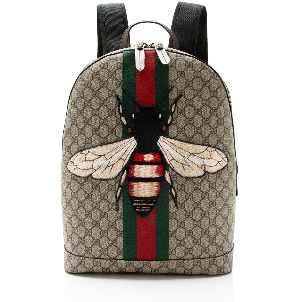 Gucci GG Supreme Animalier Bee Backpack