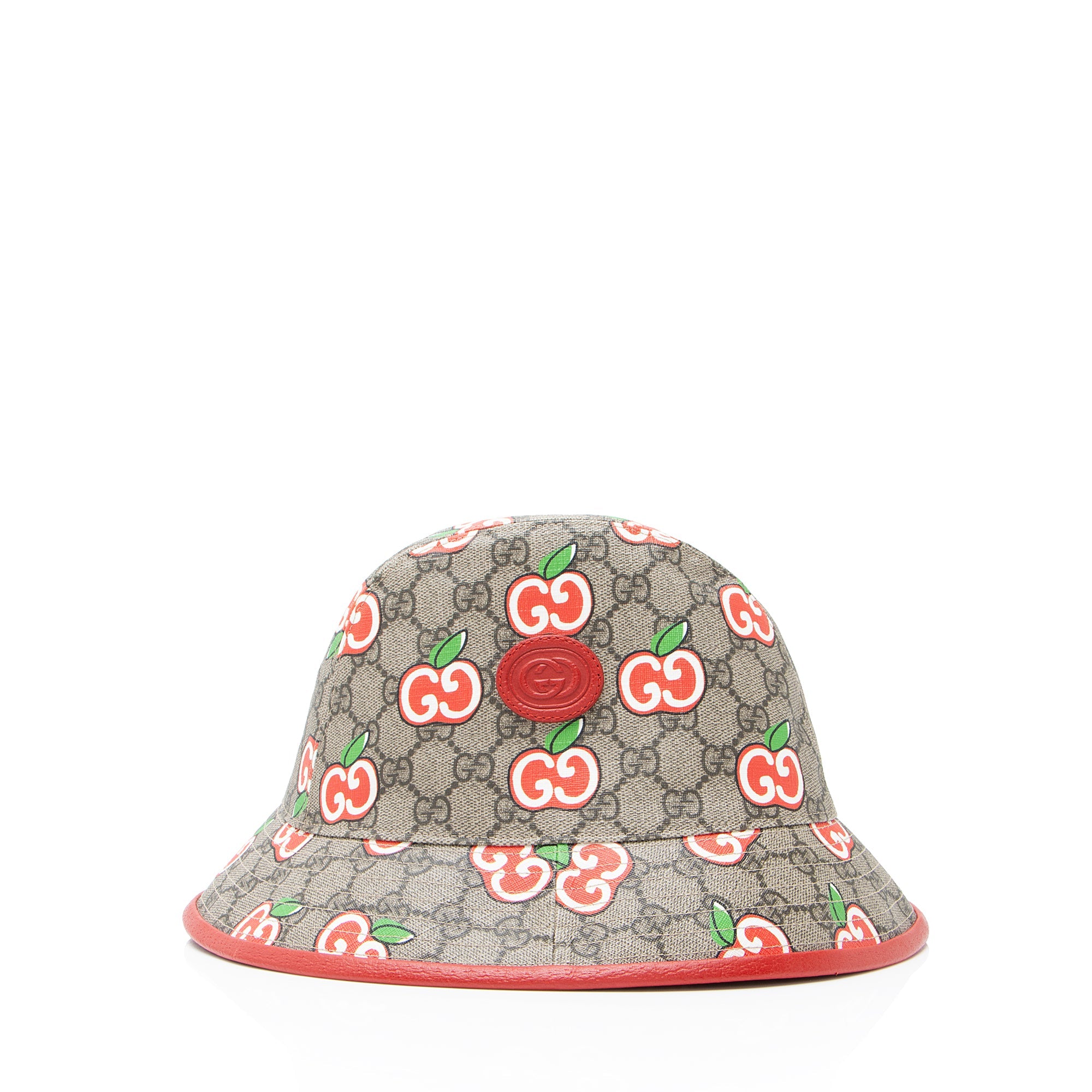 Gucci GG Supreme Apple Bucket Hat - Size L