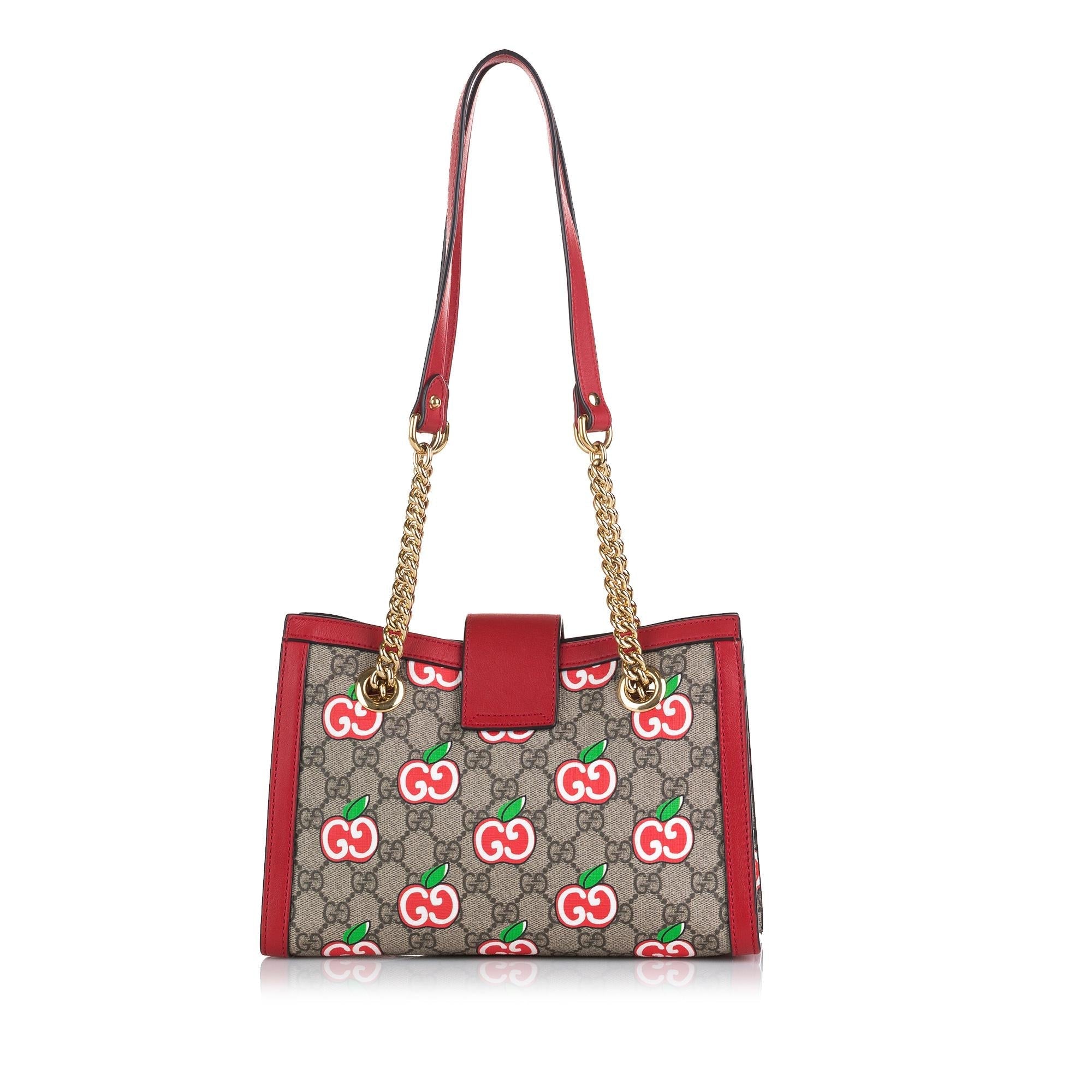 Gucci GG Supreme Apple Padlock Tote (SHG-iVKYxI)
