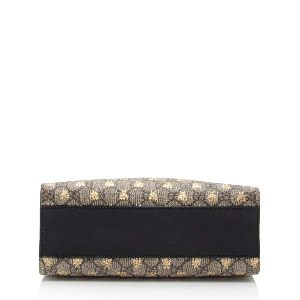 Gucci GG Supreme Bees Padlock Small Shoulder Bag (SHF-GLVNfB)
