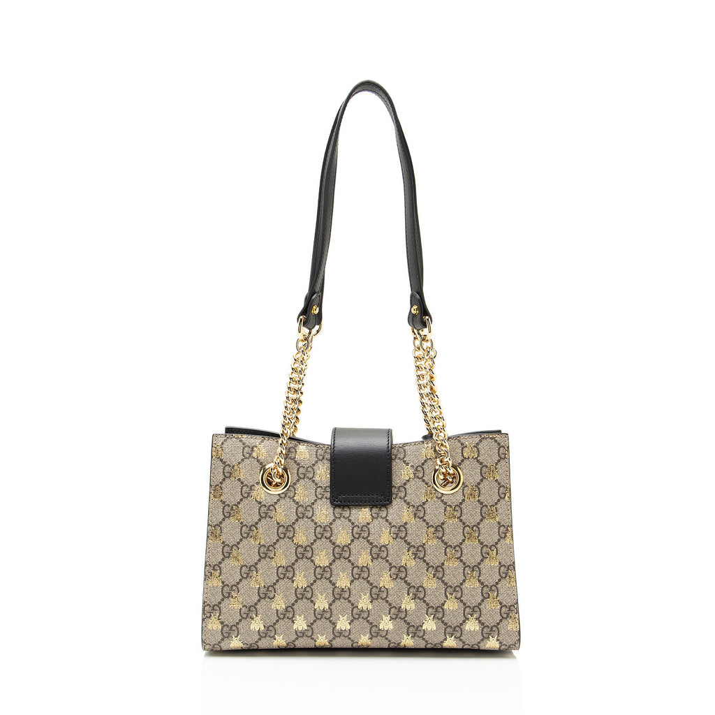 Gucci GG Supreme Bees Padlock Small Tote