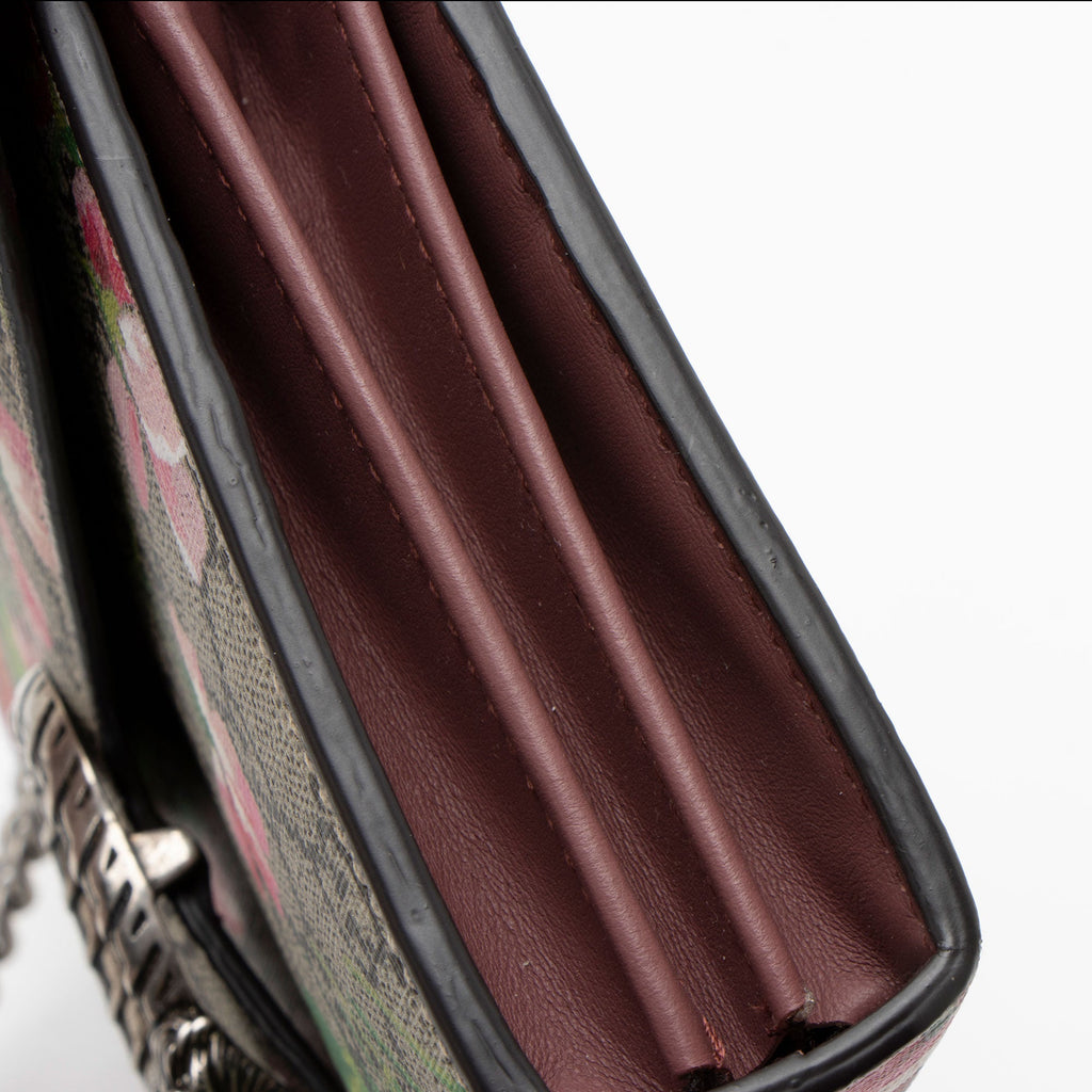 Gucci GG Supreme Blooms Dionysus Chain Wallet (SHF-XkUODC)