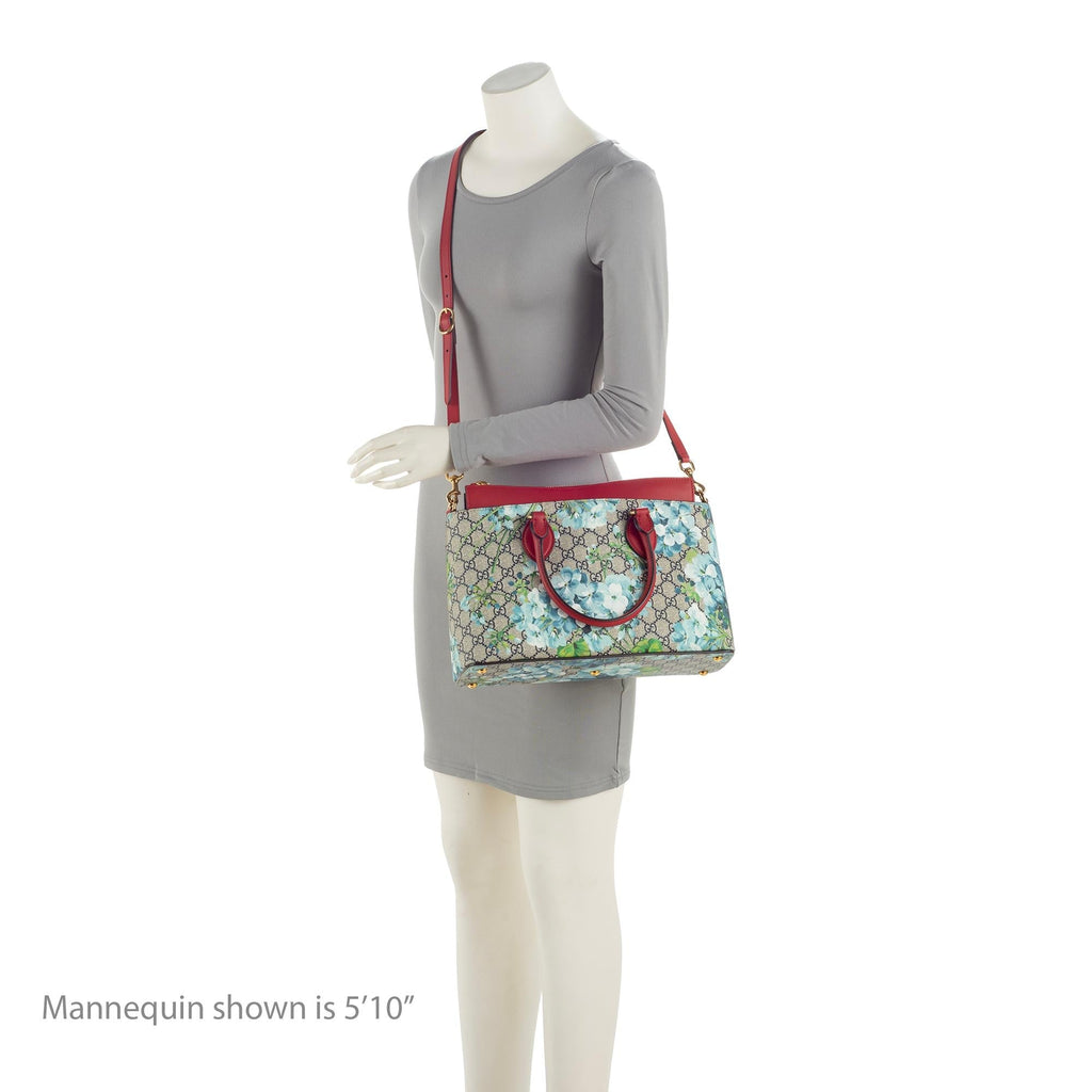 Gucci GG Supreme Blooms Medium Zip Tote