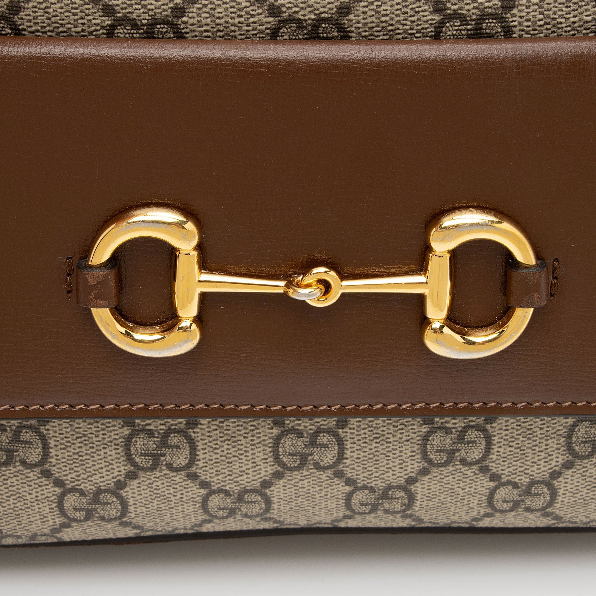 Gucci GG Supreme Calfskin Horsebit 1955 Small Shoulder Bag (SHF-BWc4W6)