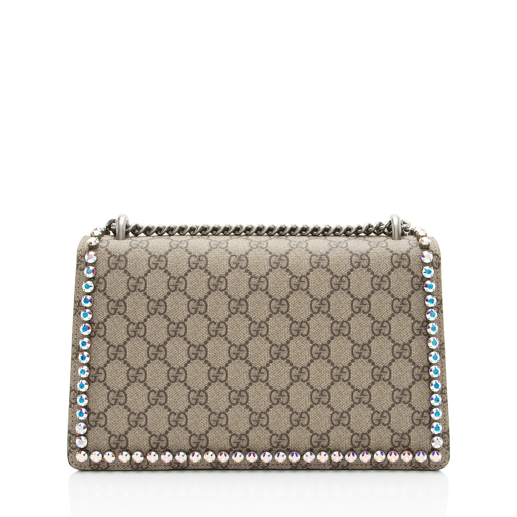 Gucci GG Supreme Crystal Studded Dionysus Medium Shoulder Bag