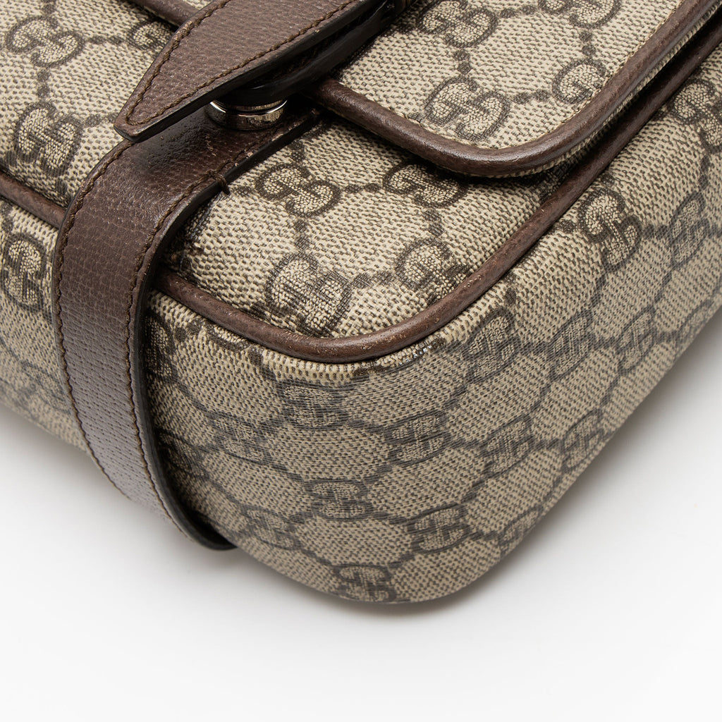 Gucci GG Supreme Double Buckle Messenger