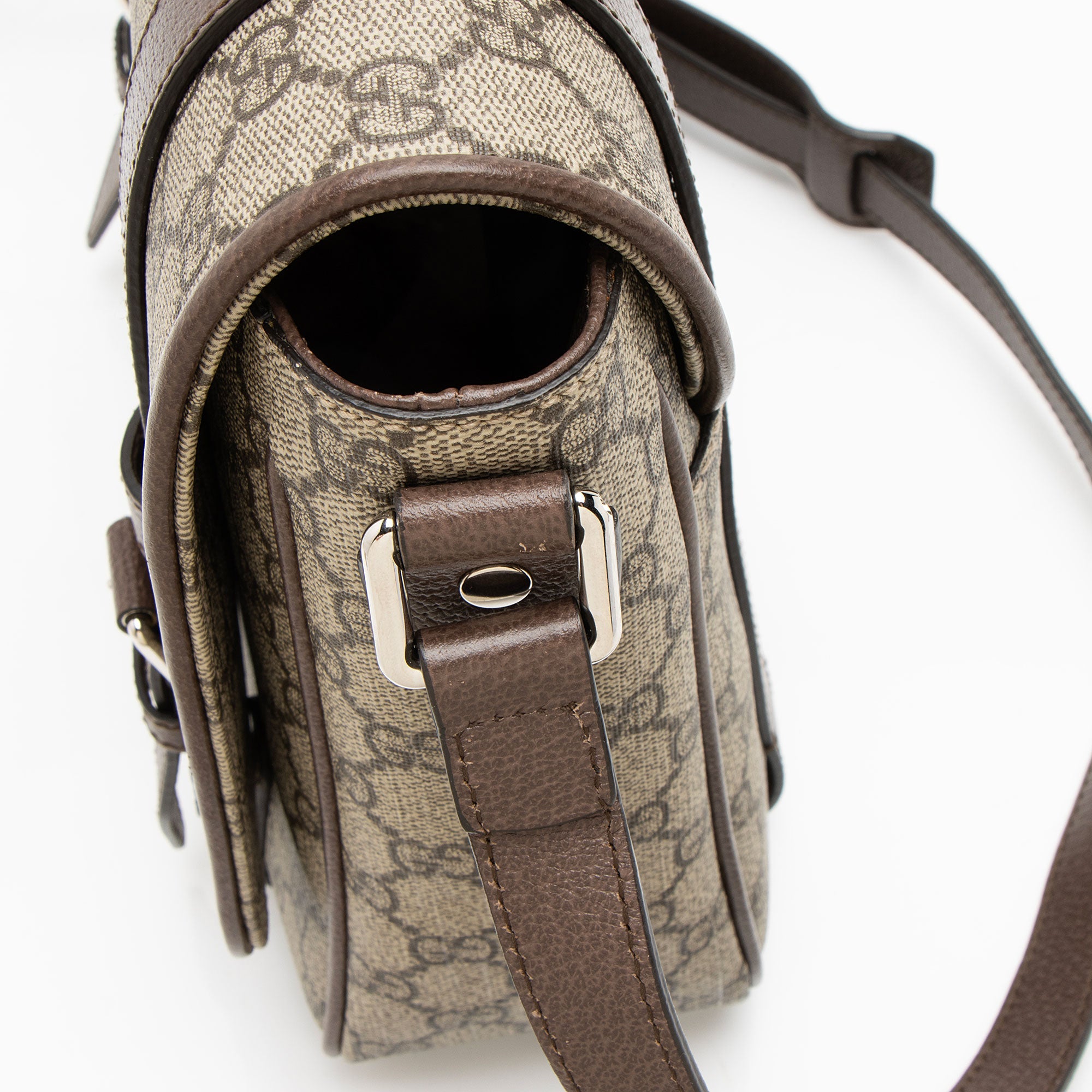 Gucci GG Supreme Double Buckle Messenger
