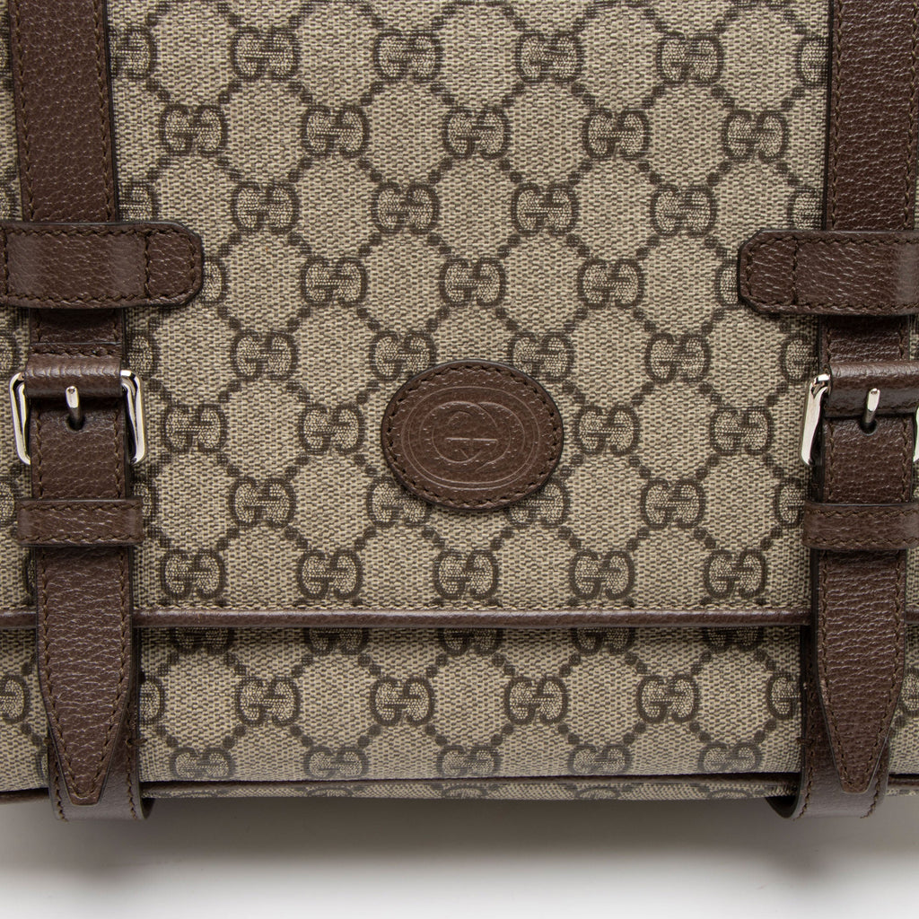 Gucci GG Supreme Double Buckle Messenger