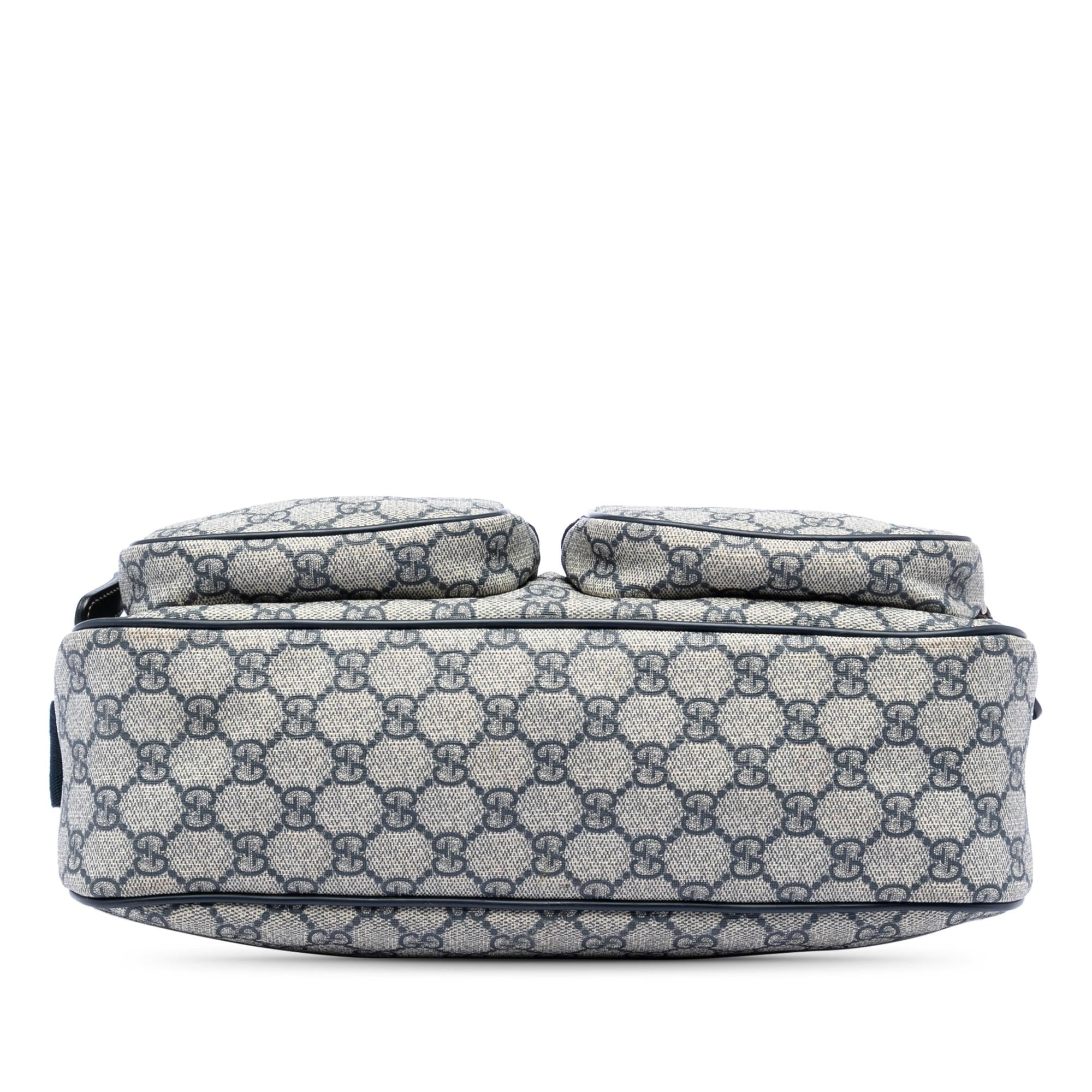 Gucci GG Supreme Double Pocket Crossbody