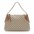 Gucci GG Supreme Emblem Large Shoulder Bag