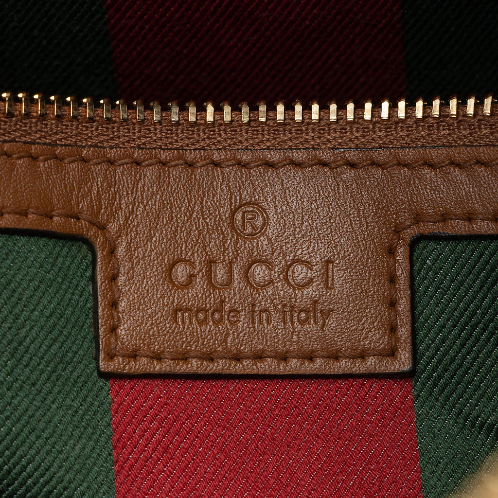 Gucci GG Supreme Emblem Large Shoulder Bag