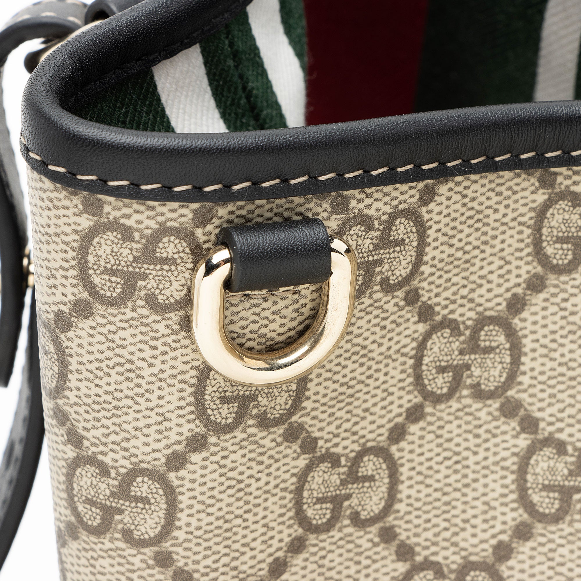 Gucci GG Supreme Emblem Small Bucket Bag
