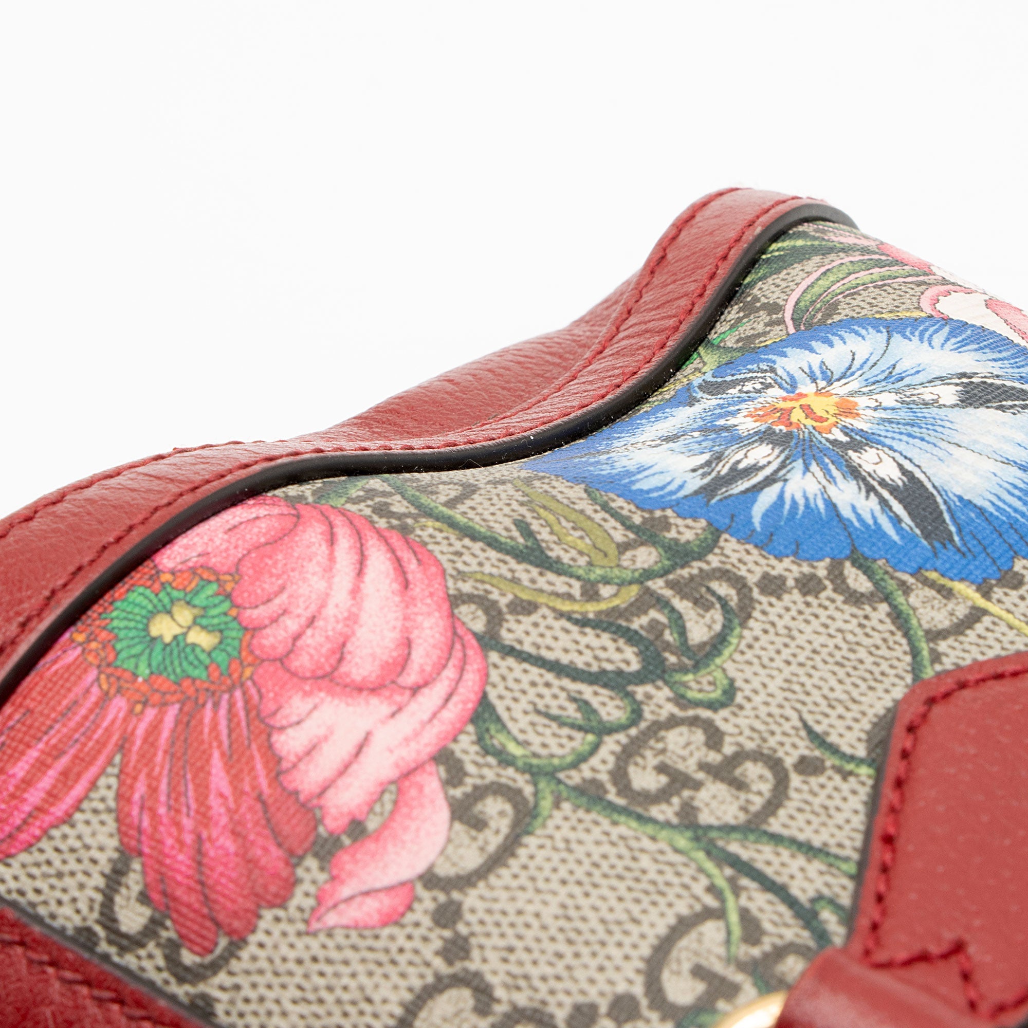 Gucci GG Supreme Flora Ophidia Medium Boston Bag (SHF-ydGH5i)