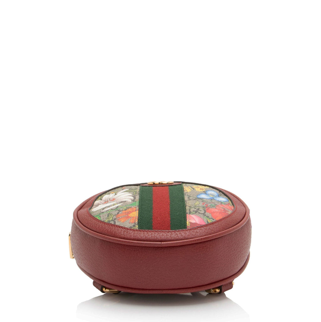Gucci GG Supreme Flora Ophidia Round Mini Backpack