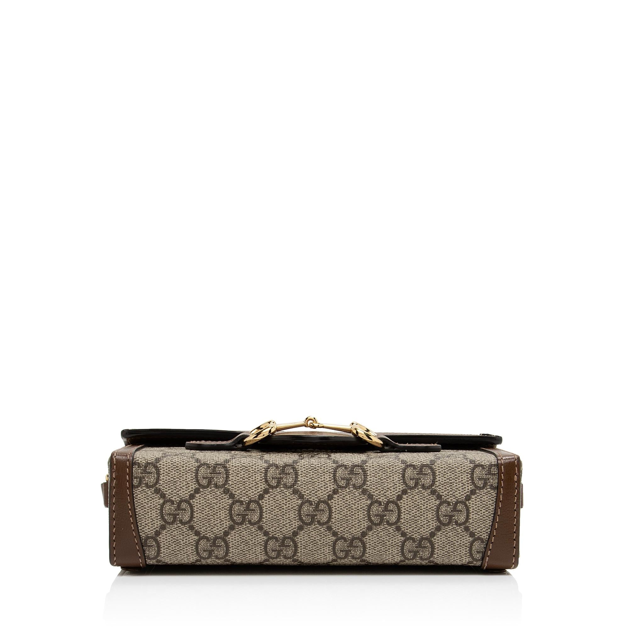 Gucci GG Supreme Horsebit 1955 Mini Shoulder Bag (SHF-eLtYhd)