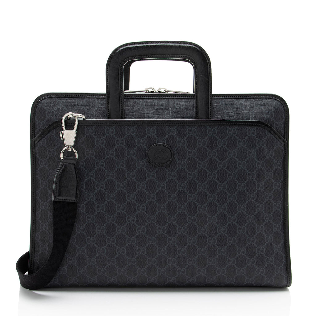 Gucci GG Supreme Interlocking G Briefcase