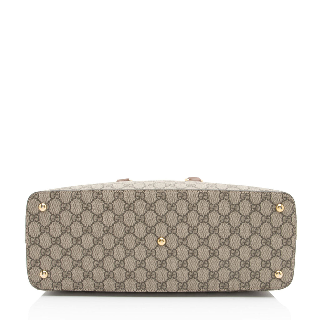 Gucci GG Supreme Large Zip Top Tote