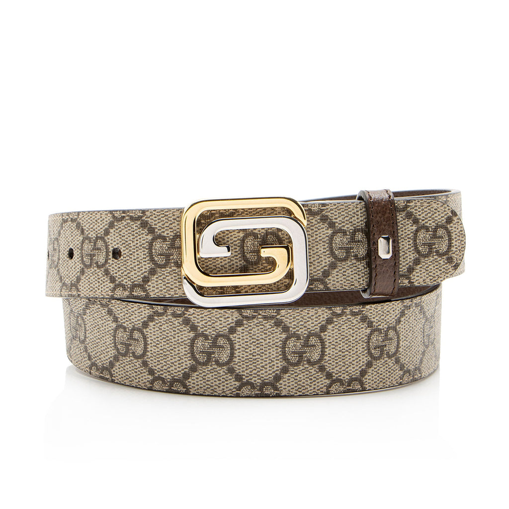 Gucci GG Supreme Leather Reversible Interlocking G Belt - Size 34 / 85