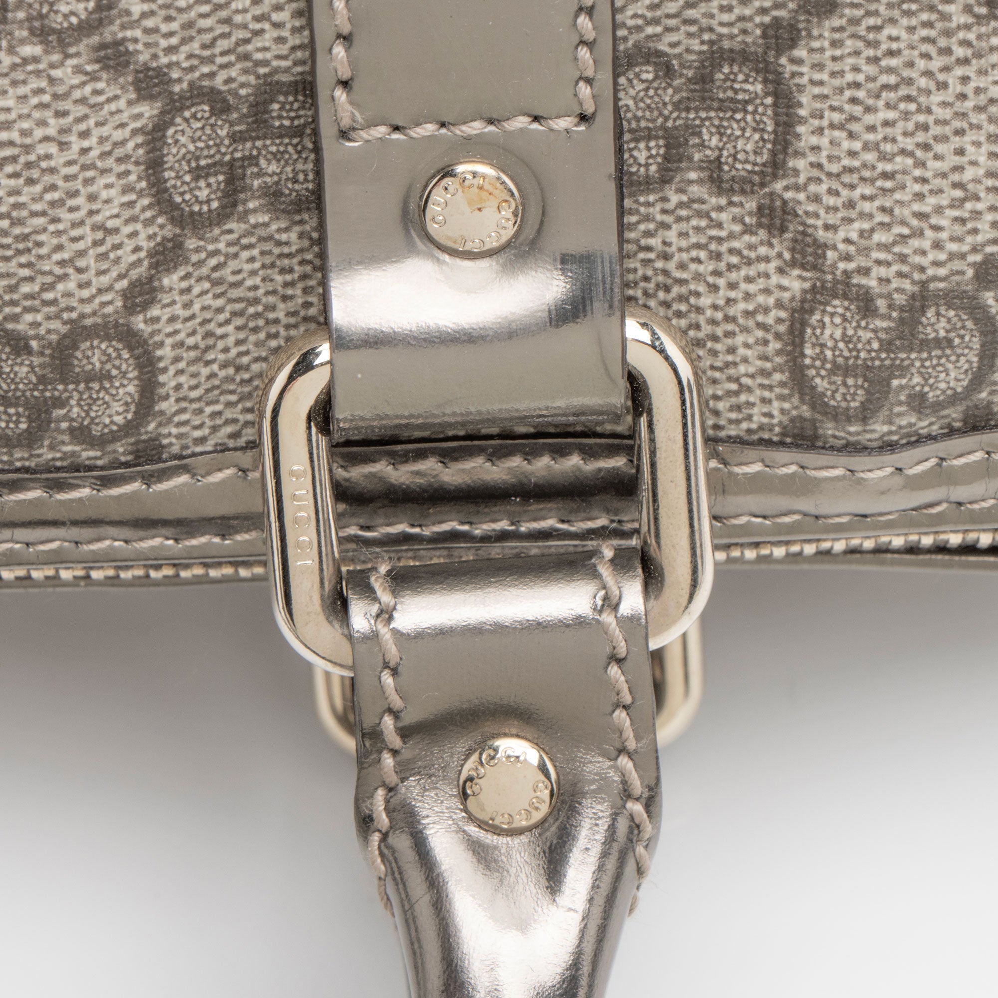 Gucci GG Supreme Metallic Leather Joy Small Boston Bag