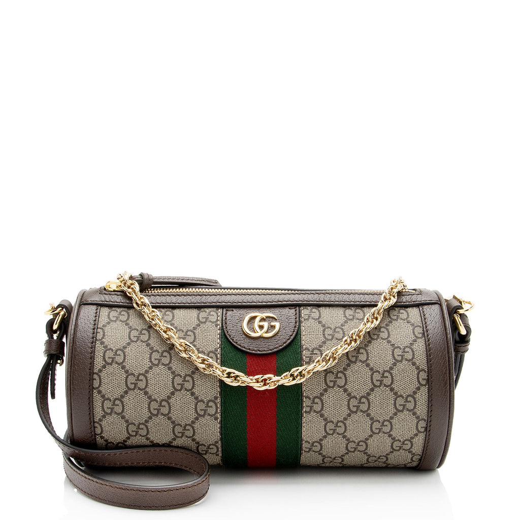 Gucci GG Supreme Ophidia Barrel Shoulder Bag