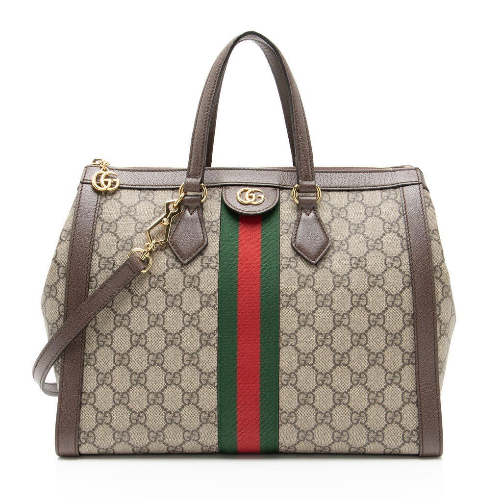 Gucci GG Supreme Ophidia Large Zip Tote