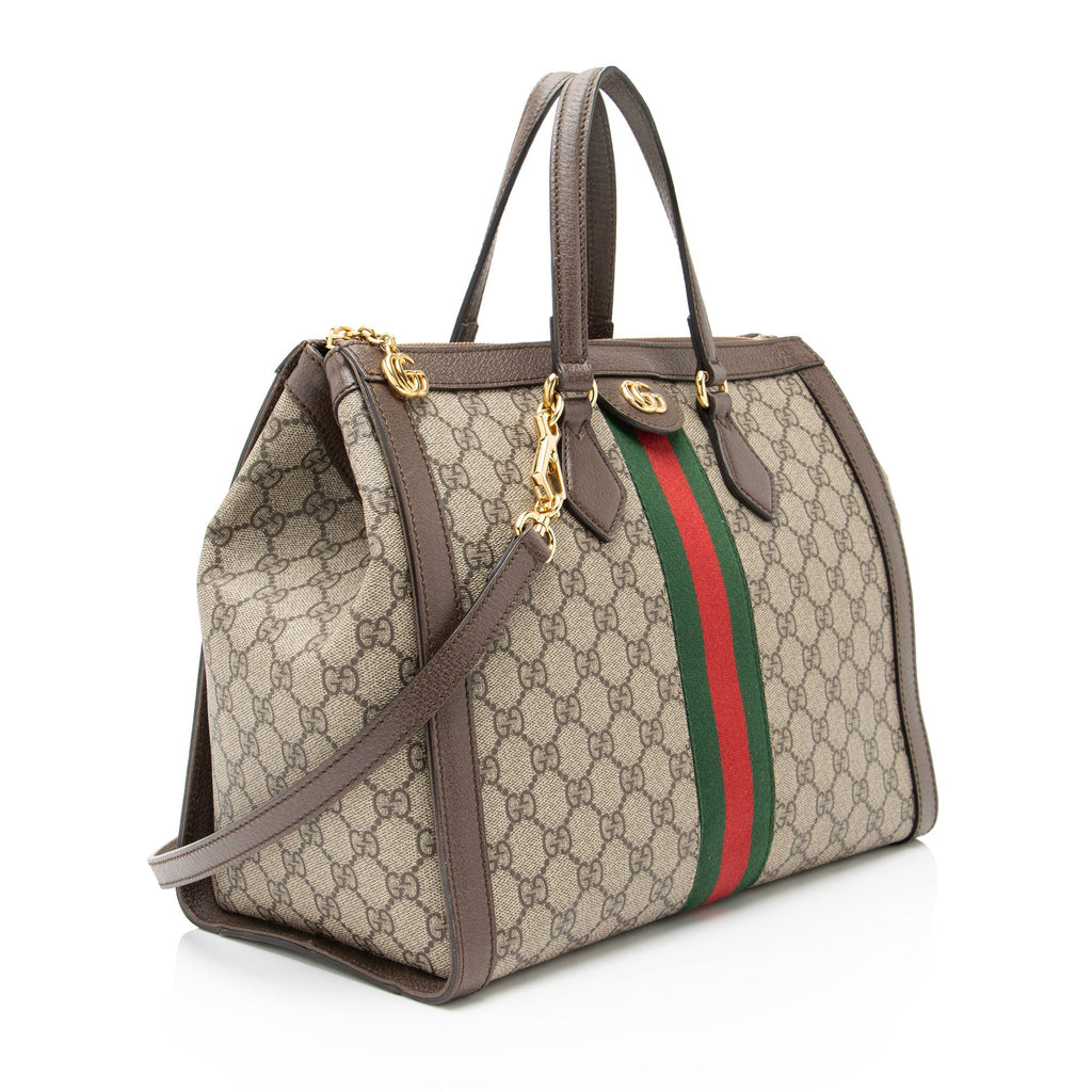 Gucci GG Supreme Ophidia Large Zip Tote