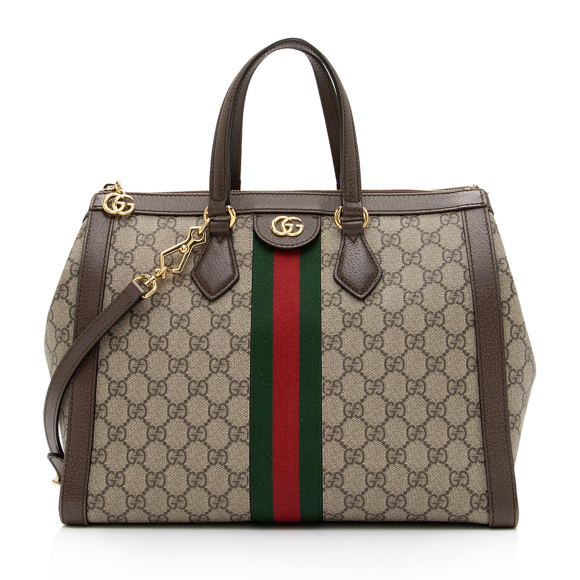Gucci GG Supreme Ophidia Medium Top Handle Tote (SHF-EN4BhR)