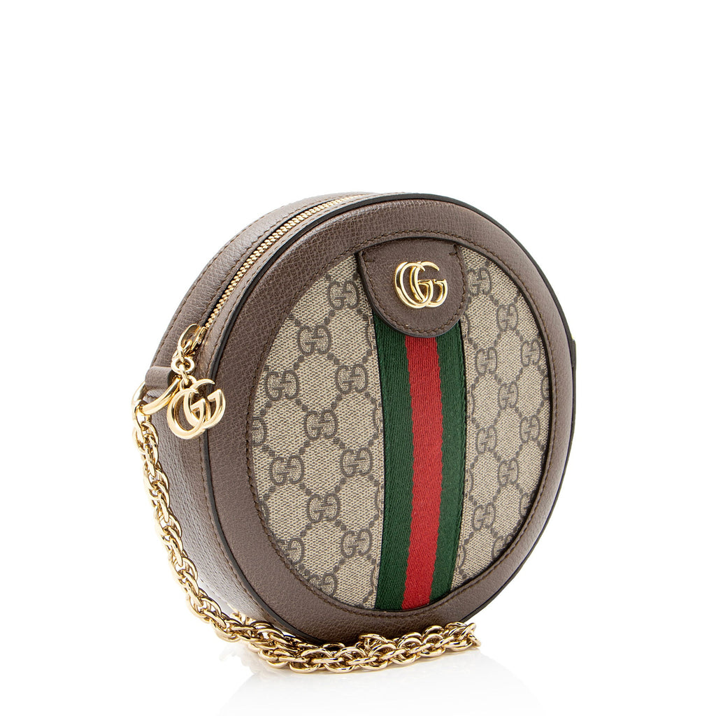 Gucci GG Supreme Ophidia Round Mini Shoulder Bag