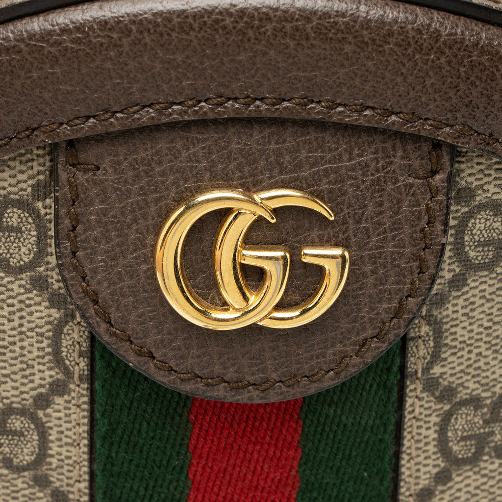 Gucci GG Supreme Ophidia Round Mini Shoulder Bag