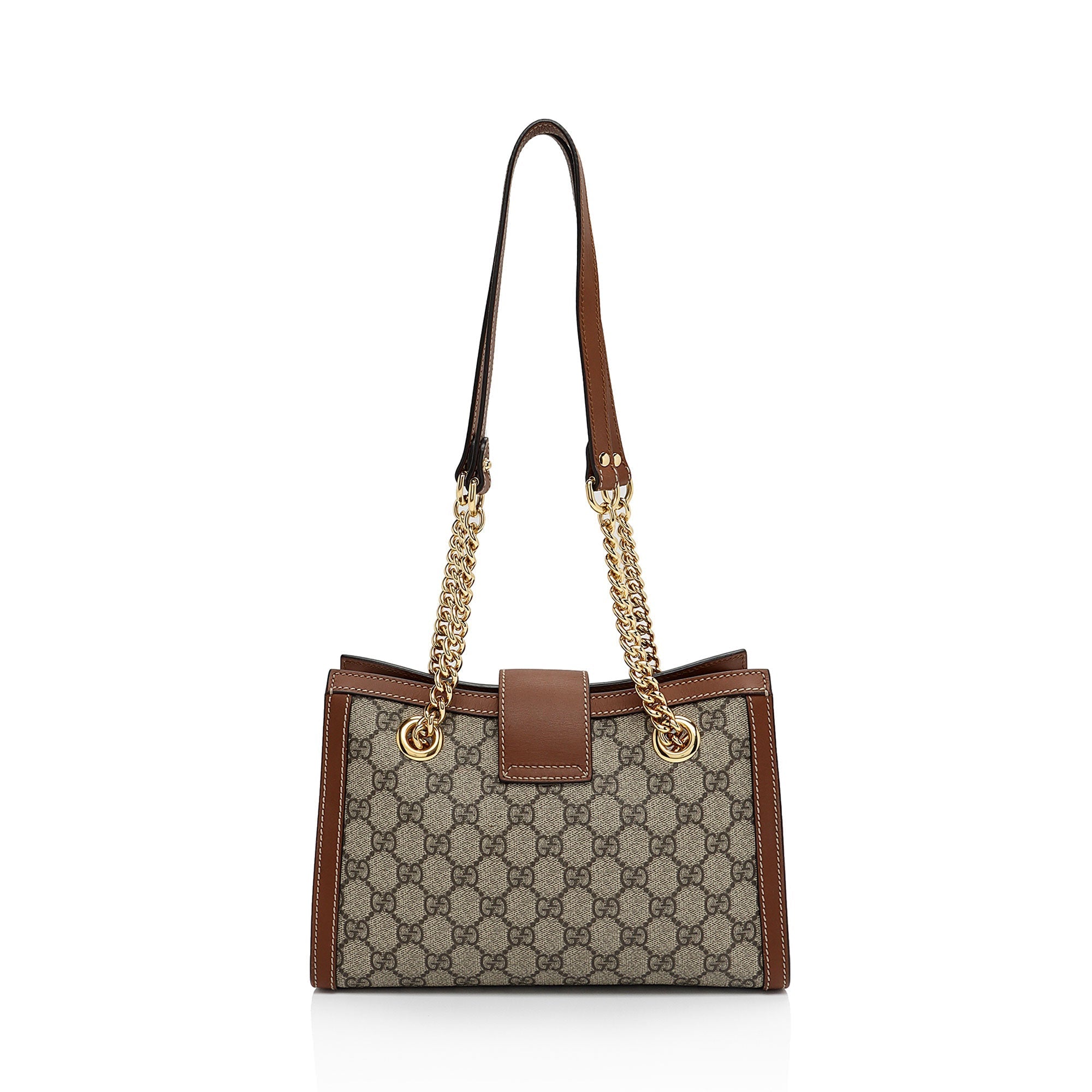 Gucci GG Supreme Padlock Chain Small Shoulder Bag (SHF-Z3zmfK)