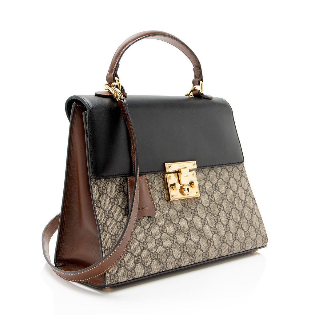 Gucci GG Supreme Padlock Medium Top Handle