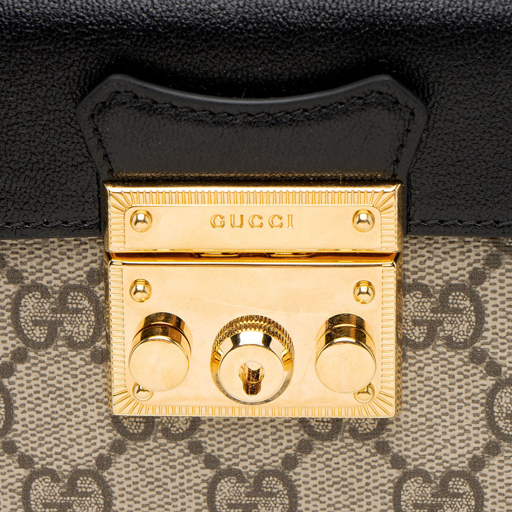 Gucci GG Supreme Padlock Mini Top Handle (SHF-FAO7fq)