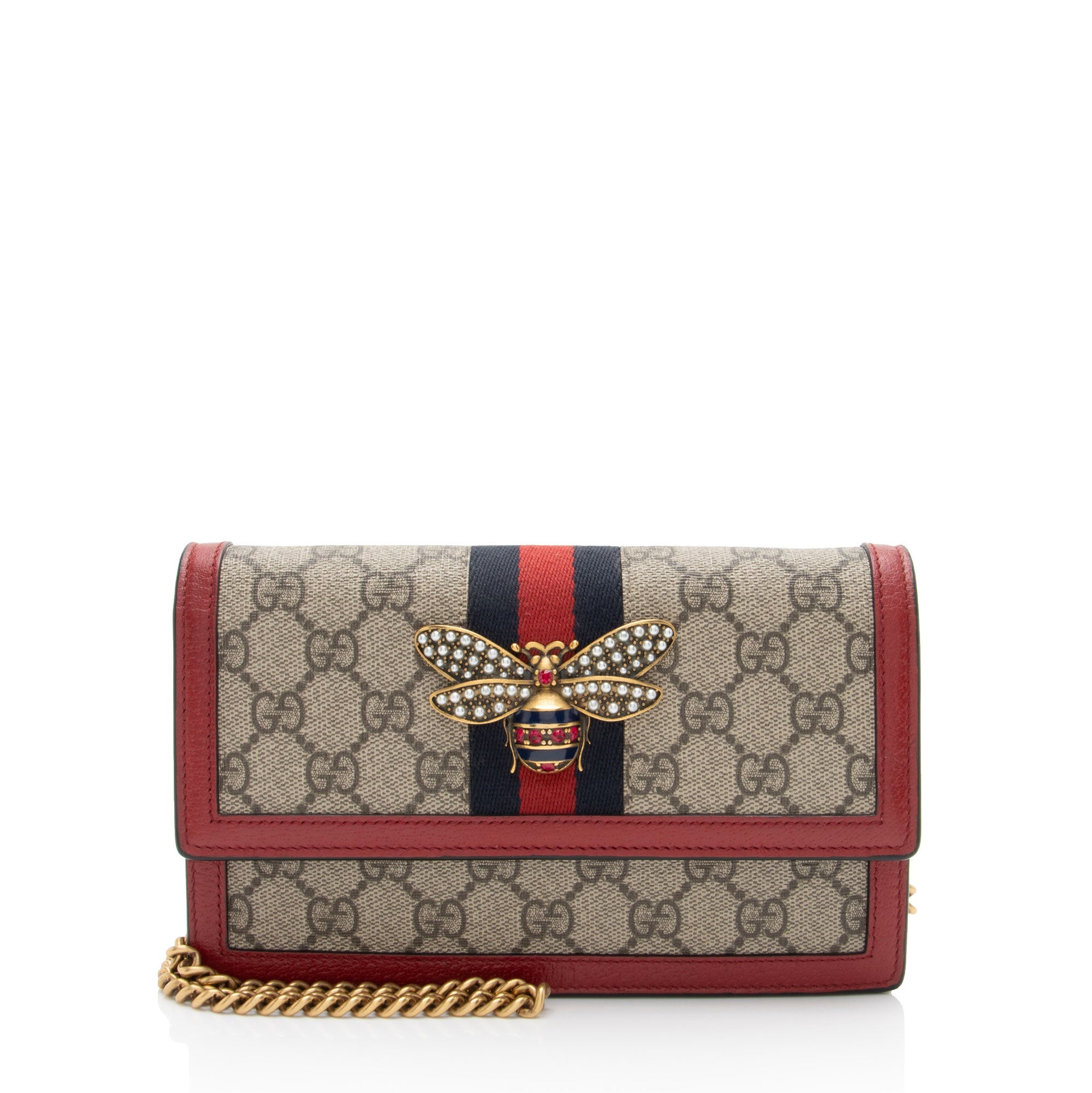 Gucci GG Supreme Queen Margaret Wallet on Chain