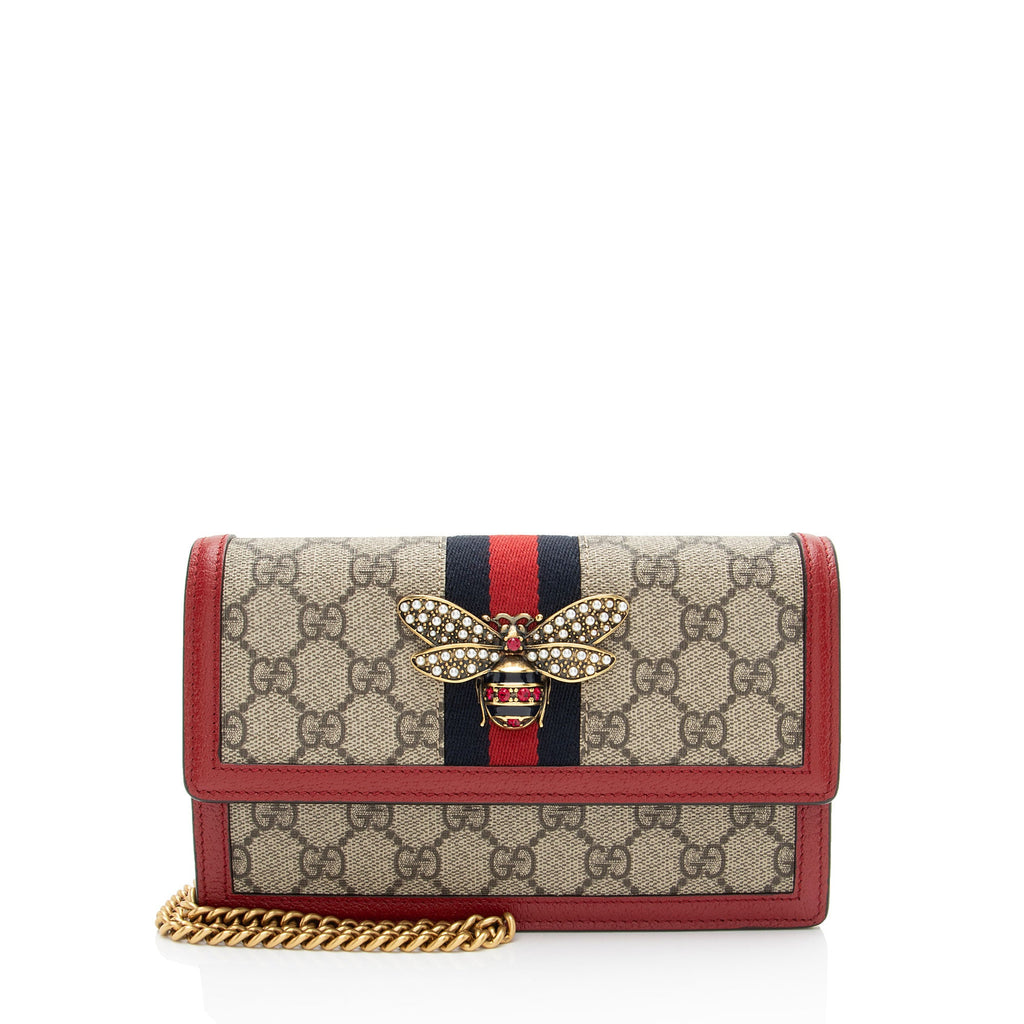 Gucci GG Supreme Queen Margaret Wallet on Chain