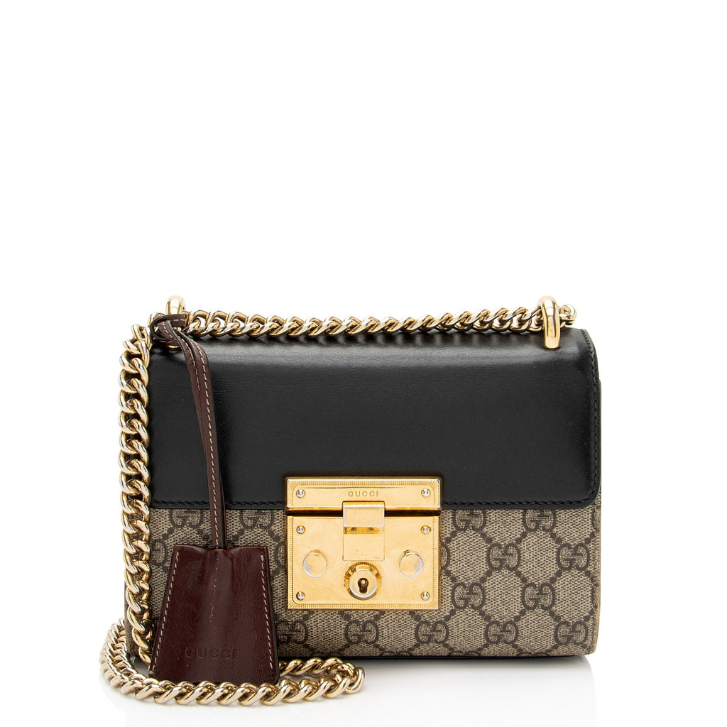 Gucci GG Supreme Small Padlock Shoulder Bag (SHF-vRdeyi)