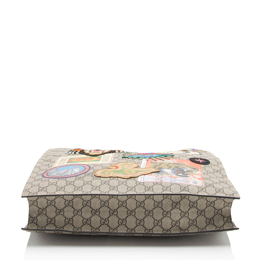 Gucci GG Supreme Soft Vertical Courrier Tote