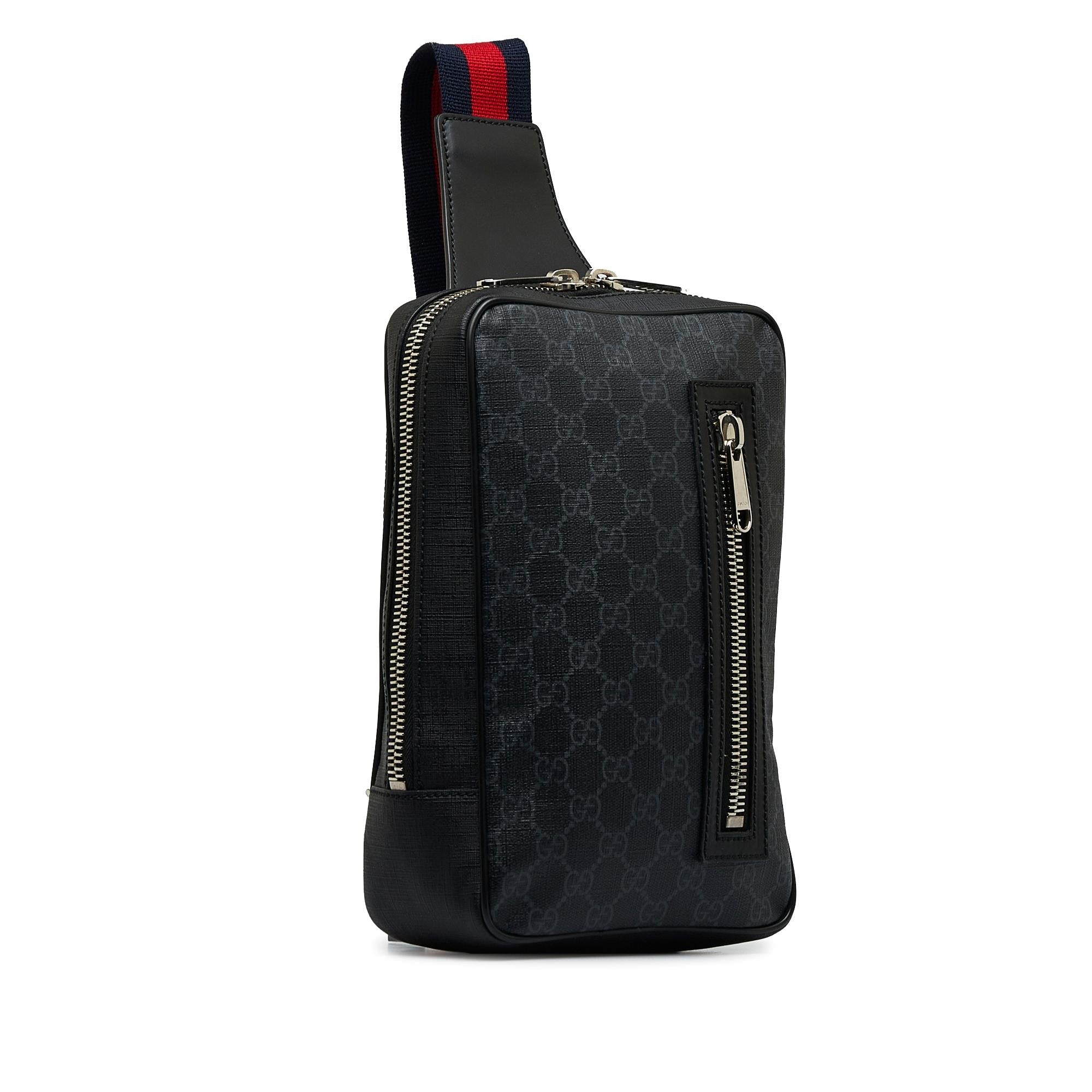Gucci GG Supreme Soft Zip Web Sling Bag (SHG-cIWp0C)
