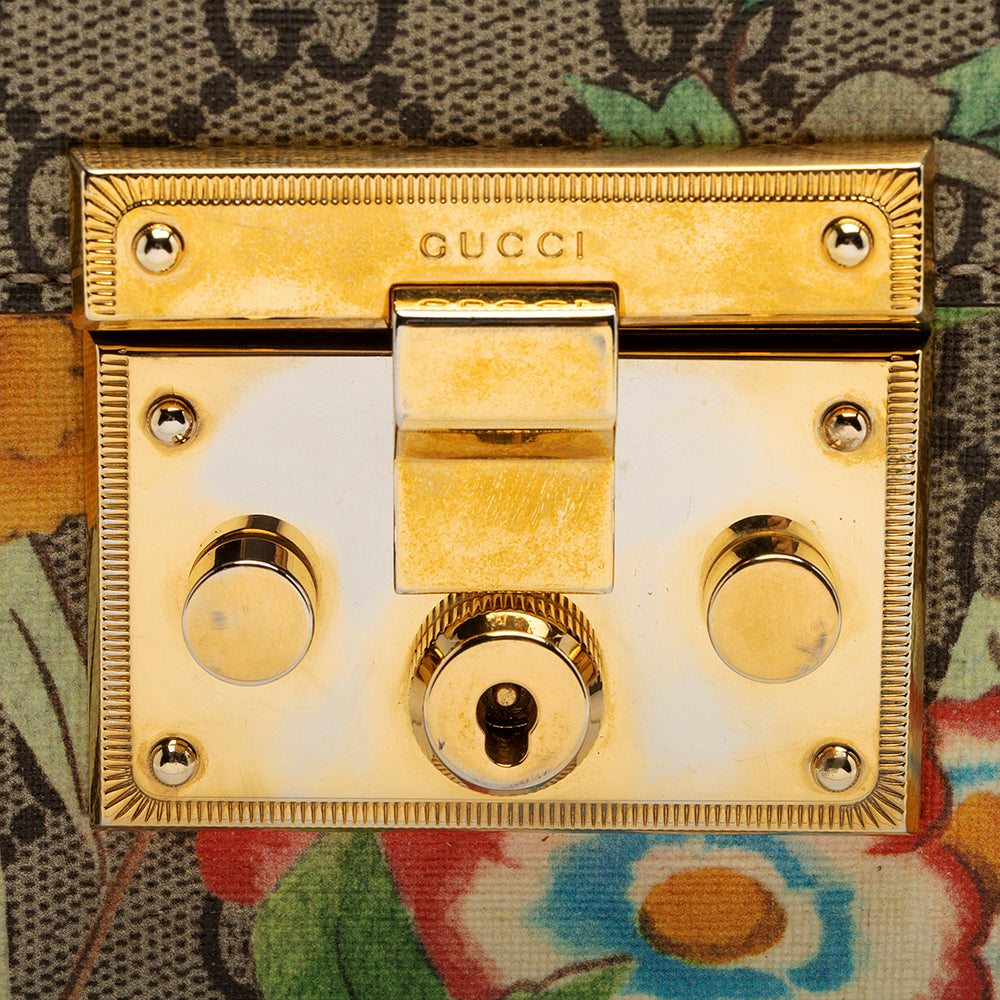 Gucci GG Supreme Tian Padlock Shoulder Bag (SHF-21600)