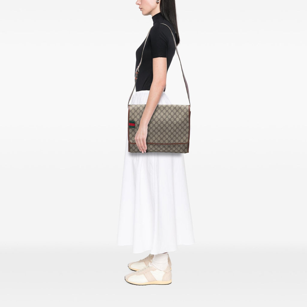 Gucci GG Supreme Web Messenger Bag