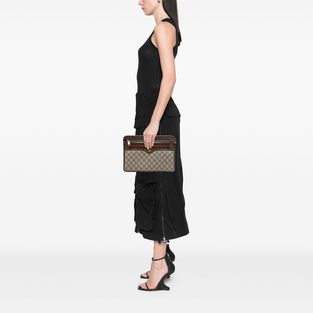Gucci GG Supreme Web Ophidia Clutch