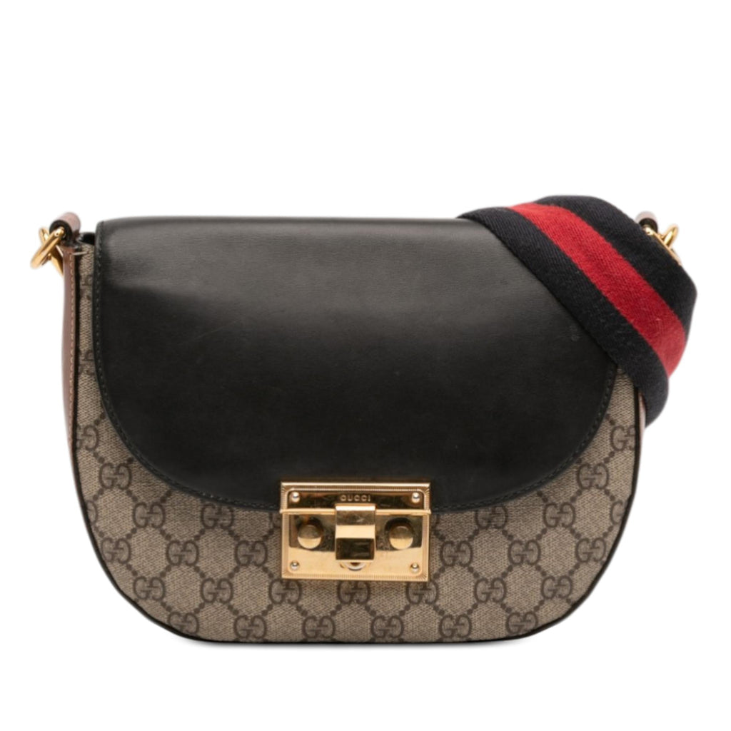 Gucci GG Supreme Web Padlock Crossbody